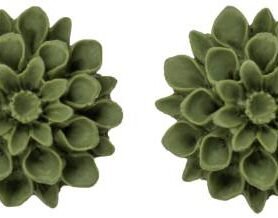 Flowerski Náušnice Green olive, 1 pár
