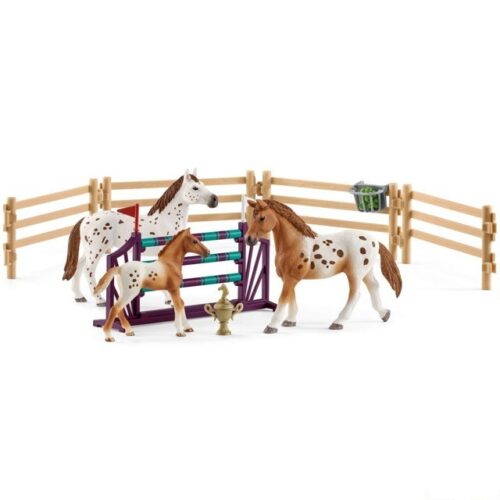 Schleich - Jezdecký klub, Appalosští koně a tréninkové příslušenstí