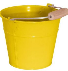 Zahradní nářadí - Kyblík žlutý, kov (Woody)