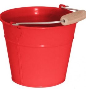 Zahradní nářadí - Kyblík červený, kov (Woody)