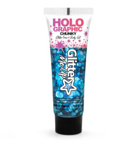 PaintGlow Velké gelové třpytky na tvář a tělo | Cosmic Blue, 12ml