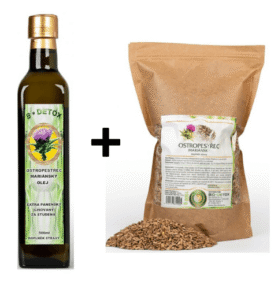 Bio-Detox Zvýhodněný balíček Olej 500ml + Semínka 500g Ostropestřce mariánského