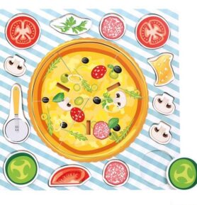 Puzzle na desce - Pizza, 19ks (Bino)
