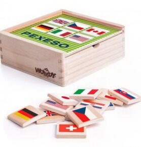 Pexeso - Vlajky, 44ks (Woody)