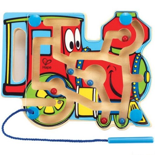 Motorický labyrint - Magnetická hra, Mašinka (Hape)