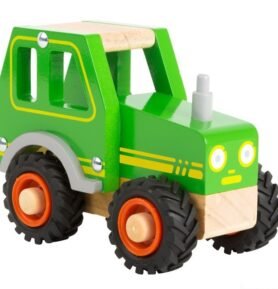 Auto - Traktor zelený dřevěný (Small foot)