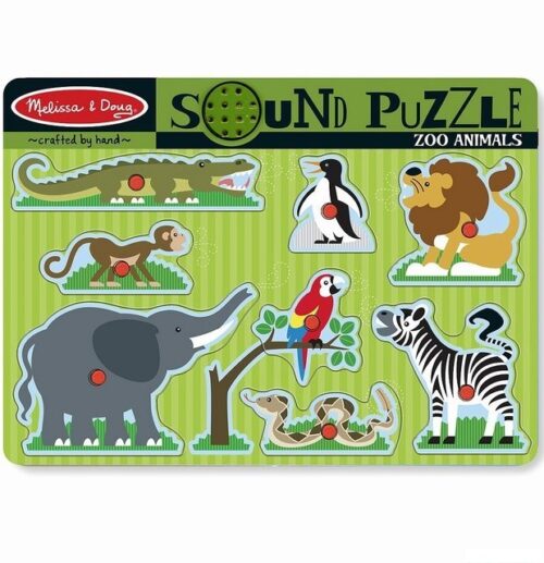 Puzzle muzikální - ZOO divoká zvířata, 8ks (M&D)