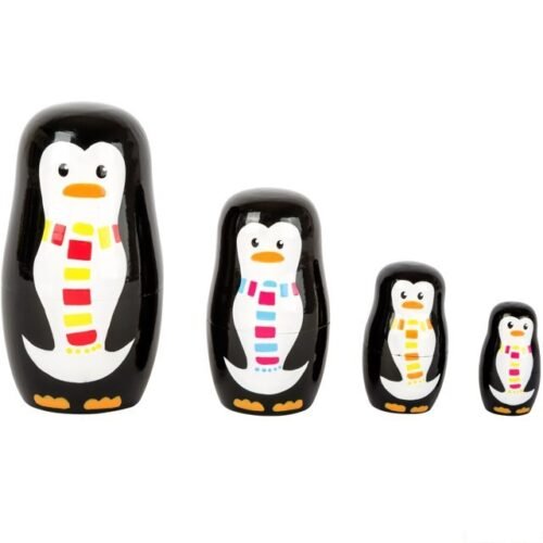 Dřevěná hračka - Matrjoška, Tučňáčí rodina (Small foot)