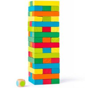 Jenga barevná - Společenská hra (Woody)
