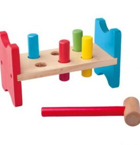 Zatloukačka - Barevná, 6 kolíků (Woody)