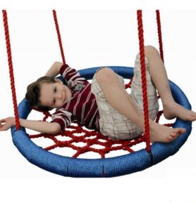 Houpačka - Houpací kruh, modrý, průměr 85cm (Woody)