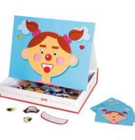 Puzzle magnetické - Kniha, Obličeje holka (Goki)