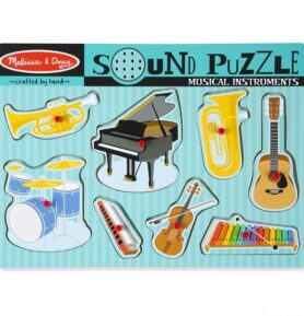 Puzzle muzikální - Hudební nástroje, 8ks (M&D)