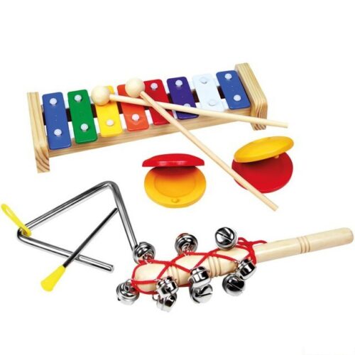 Hudba - Muzikální set s trianglem, 4 nástroje (Bino)