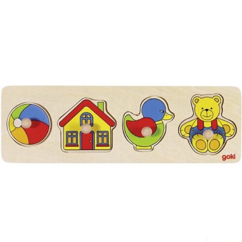 Puzzle pro nejmenší - Úchyt, Hračky, 4ks (Goki)