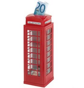 Pokladnička plechová - Telefonní budka (Goki)