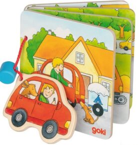 První knížka - Jedeme na dovolenou, 4 dřevěné listy (Goki)
