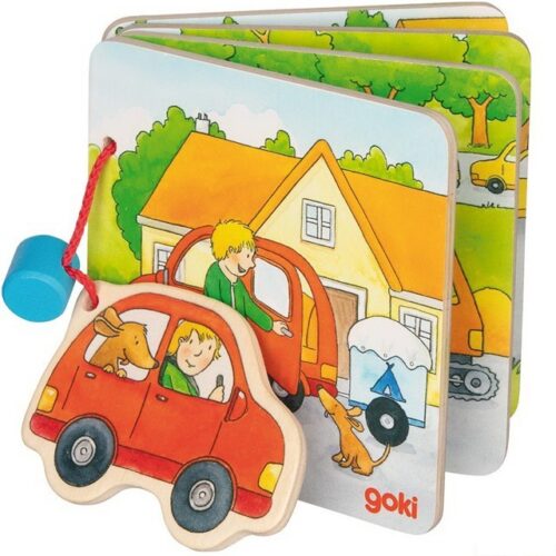 První knížka - Jedeme na dovolenou, 4 dřevěné listy (Goki)