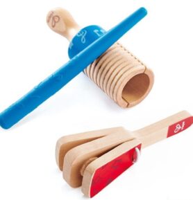 Hudba - Muzikální set, 2 perkusní nástroje (Hape)