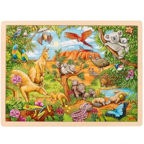 Puzzle na desce - Velké A3, Australská příroda, 96ks (Goki)
