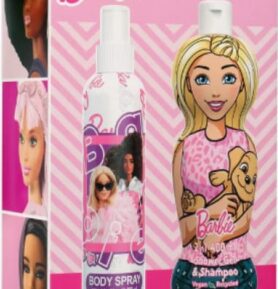 BARBIE - kosmetická dárková sada Tělový sprej 200 ml + sprchový gel a šampón 2v1 400ml