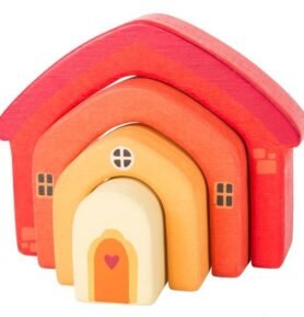 Kostky - Oblouky, Dřevěný skládací domeček, 4ks (Small foot)