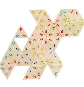 Domino - Tri-Domino trojúhelníky s čísly, 76ks (Go