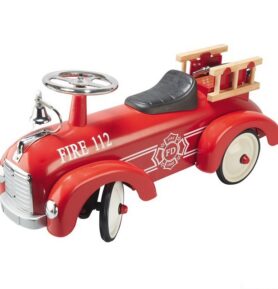 Odrážedlo kovové - Historické auto, požární (Goki)