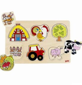 Puzzle vícevrstvé - Statek, 2 vrstvy, 12ks (Goki)