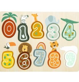 Puzzle výukové - Čísla na desce Safari (Small foot)