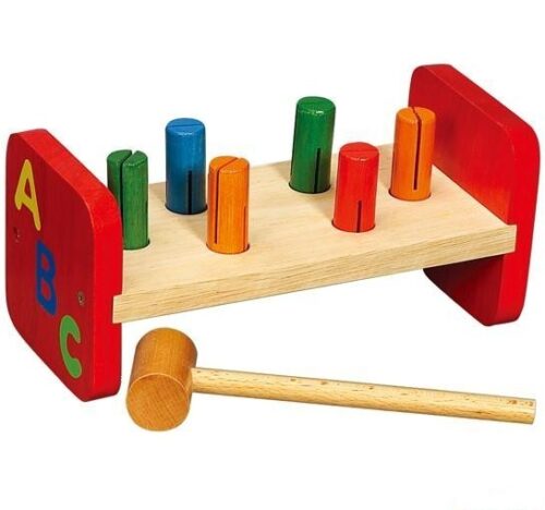 Zatloukačka - Barevná ABC, 6 kolíků (Woto)