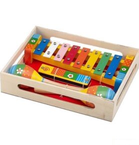 Hudba - Muzikální set, Květiny, 3 nástroje (Woto)