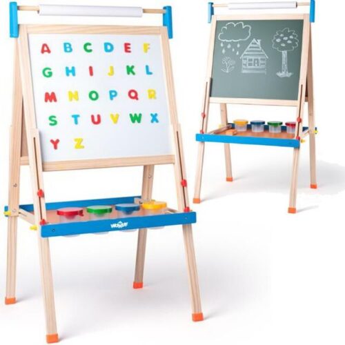 Kreslící tabule - Výškově nastavitelná s písmeny, 111 až 129cm (Woody)