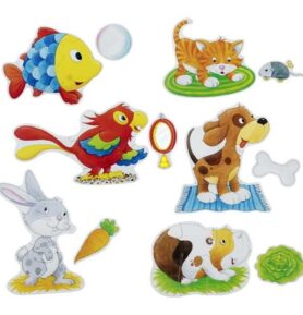 Puzzle pro nejmenší - Domácí zvířátka karton XXL, 24ks (Goki)