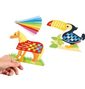 Kreativní sada - Provlékání z papíru, Zvířátka (Goki)