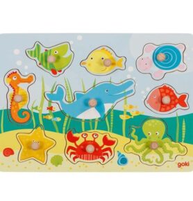 Puzzle vkládací - Podmořský svět II, 9ks (Goki)