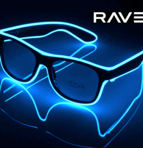 RAVEON Svítící brýle Wayfarer style | Modré