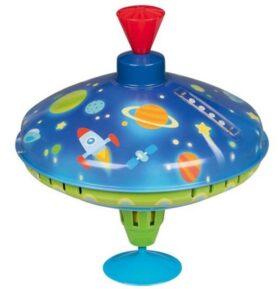 Plechová hračka - Káča 18,5cm, LED vesmír (Goki)