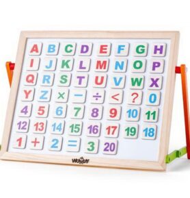 Magnetická tabule - Tabulka s ABC na stůl (Woody)
