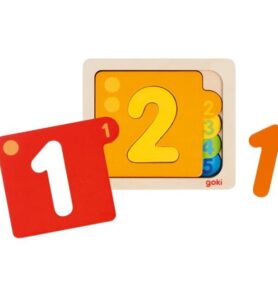 Puzzle vícevrstvé - Čísla, 5 vrstev (Goki)