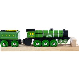 Vláčkodráha vláčky - Lokomotiva replika Flying Scotsman + 3 koleje (Bigjigs)