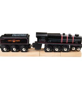 Vláčkodráha vláčky - Lokomotiva replika Black 5 engine + 3 koleje (Bigjigs)