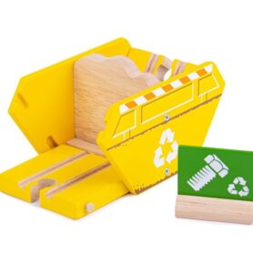Vláčkodráha budovy - Kontejner recyklace (Bigjigs)