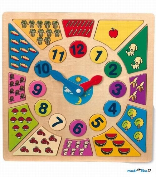 Puzzle výukové - Hodiny s počty (Small foot)