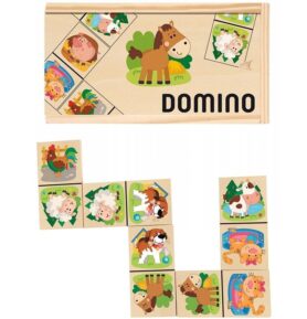 Domino - Domácí zvířata dřevěné, 28ks (Woody)