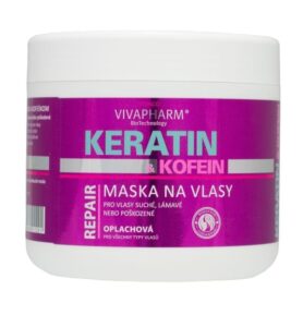 VIVACO Keratinová maska na vlasy s kofeinem VIVAPHARM 600ml