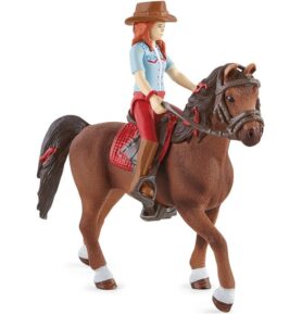 Schleich - Kůň s jezdcem, Zrzka Hannah s pohyblivými klouby