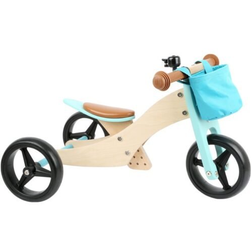 Odrážedlo - Bike-Trike 2v1 dřevěné tyrkysové (Small foot)