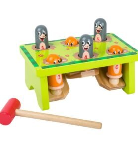 Zatloukačka - Dřevěná hra zatloukej krtka (Small foot)