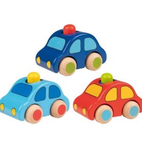 Auto - Pískací, Barevné dřevěné, 1ks (Goki)